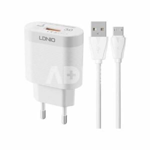 LDNIO A303Q USB 18W punjač + MicroUSB kabl | QC 3.0 brzo punjenje - Slika 2