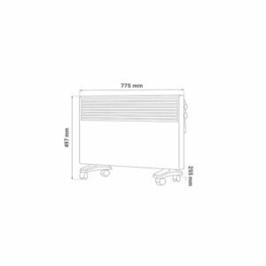 Konvektorska grijalica 2000W električna GreenTech - Slika 2