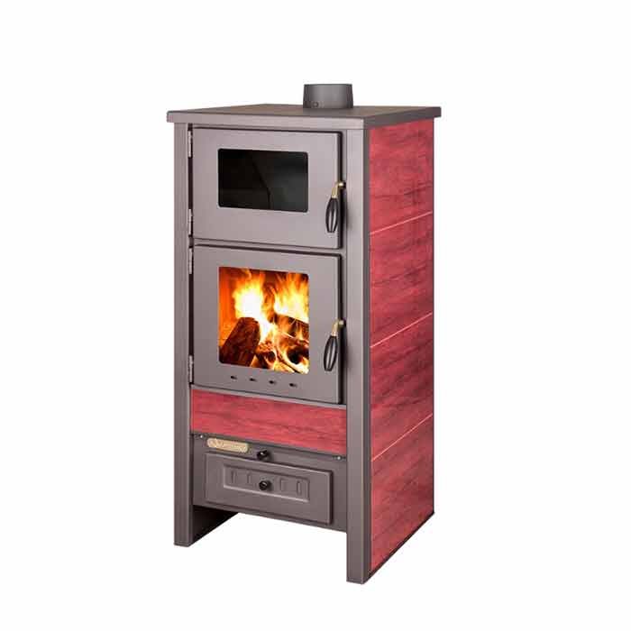 Kamin peć na čvrsto gorivo Taurus 12 kW - crveni